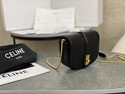 Fortok Celine Small 16 Wallet On Chain Black Calfskin 14x11x5cm - 5