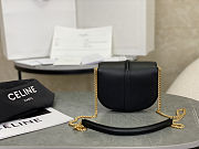 Fortok Celine Small 16 Wallet On Chain Black Calfskin 14x11x5cm - 4