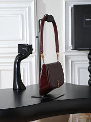 Fortok Saint Laurent Voltaire Gloss Burgundy Patent Leather 17.5×21×8cm - 6