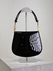 Fortok Saint Laurent Voltaire Gloss Black Patent Leather 17.5×21×8cm - 6