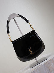 Fortok Saint Laurent Voltaire Gloss Black Patent Leather 17.5×21×8cm - 5