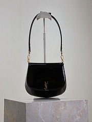 Fortok Saint Laurent Voltaire Gloss Black Patent Leather 17.5×21×8cm - 3