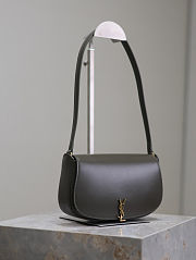 Fortok Saint Laurent Black Mini Voltaire Leather Shoulder Bag Grey 13.5x17.5x5cm - 6