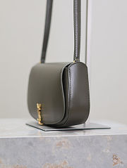 Fortok Saint Laurent Black Mini Voltaire Leather Shoulder Bag Grey 13.5x17.5x5cm - 5