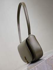 Fortok Saint Laurent Black Mini Voltaire Leather Shoulder Bag Olive Green 13.5x17.5x5cm - 5