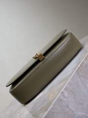 Fortok Saint Laurent Black Mini Voltaire Leather Shoulder Bag Olive Green 13.5x17.5x5cm - 4