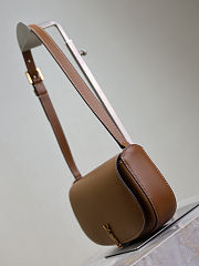 Fortok Saint Laurent Black Mini Voltaire Leather Shoulder Bag Tan 13.5x17.5x5cm - 6
