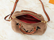 Fortok Louis Vuitton Speedy Bandoulière 25 Shearling Bag Brown 25x19x15cm - 3