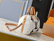 Fortok Louis Vuitton Speedy Bandoulière 25 Shearling Bag White 25x19x15cm - 5