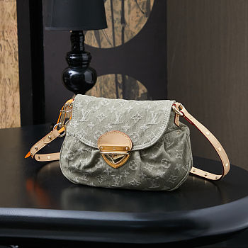 Fortok Louis Vuitton Sunset Bag Denim Grey 27 x 18 x 3cm