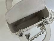 Fortok Dior Mini Lady Dior Bag White Cannage Lambskin Embroidered with Multicolor Doves & Roses Motif 18 x 15 x 7 cm - 2