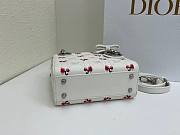 Fortok Dior Mini Lady Dior Bag White Cannage Lambskin Embroidered with Multicolor Doves & Roses Motif 18 x 15 x 7 cm - 3