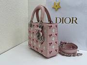 Fortok Dior Small Lady Dior Bag Pink Cannage Lambskin Embroidered with Multicolor Doves & Roses Motif 18 x 15 x 7 cm - 4