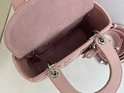 Fortok Dior Small Lady Dior Bag Pink Cannage Lambskin Embroidered with Multicolor Doves & Roses Motif 18 x 15 x 7 cm - 2