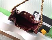 Fortok Chanel 25 Mini Hobo Bag Burgundy 20x22x12.5cm - 4