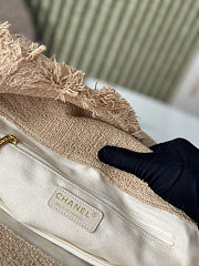 Fortok Chanel Raffia Tweed Tote Bag 48×35×17cm - 6