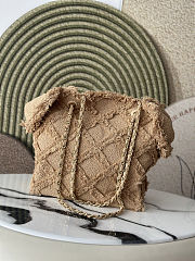 Fortok Chanel Raffia Tweed Tote Bag 48×35×17cm - 2