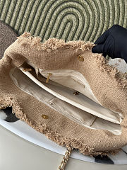 Fortok Chanel Raffia Tweed Tote Bag 48×35×17cm - 3
