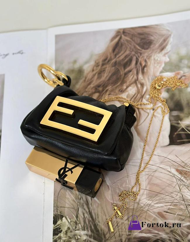 Fortok Fendi Nano Mamma Baguette Black 10x3x7cm - 1