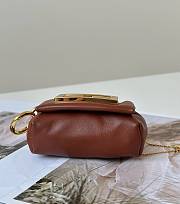 Fortok Fendi Nano Mamma Baguette Chestnut Brown 10x3x7cm - 3