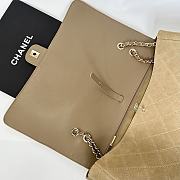 Fortok Chanel Maxi XXL Flap Bag Dark Beige Suede Salfskin 46×15×34cm  - 5