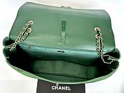 Fortok Chanel Maxi XXL Flap Bag Dark Green Suede Salfskin 46×15×34cm  - 6