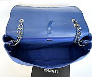 Fortok Chanel Maxi XXL Flap Bag Dark Blue Suede Salfskin 46×15×34cm  - 6