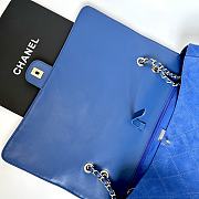 Fortok Chanel Maxi XXL Flap Bag Dark Blue Suede Salfskin 46×15×34cm  - 2