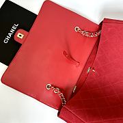 Fortok Chanel Maxi XXL Flap Bag Dark Red Suede Salfskin 46×15×34cm   - 6