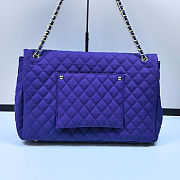 Fortok Chanel XXL Flap Airport Bag Purple 46x27x13cm - 5
