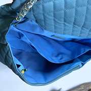Fortok Chanel XXL Flap Airport Bag Blue 46x27x13cm - 6