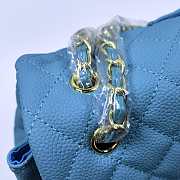 Fortok Chanel XXL Flap Airport Bag Blue 46x27x13cm - 2