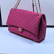 Fortok Chanel XXL Flap Airport Bag Hot Pink 46x27x13cm - 4