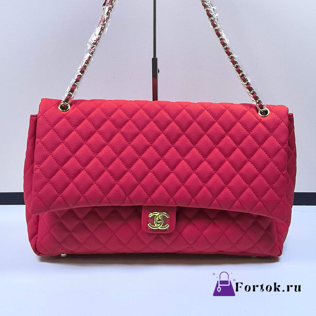 Fortok Chanel XXL Flap Airport Bag Fuchsia 46x27x13cm - 1