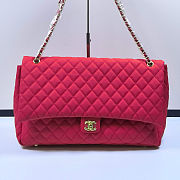 Fortok Chanel XXL Flap Airport Bag Fuchsia 46x27x13cm - 1