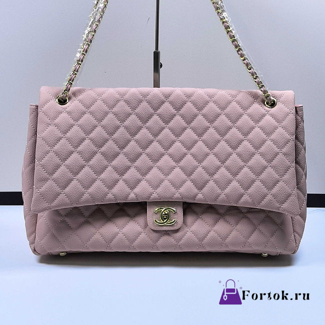 Fortok Chanel XXL Flap Airport Bag Dusty Blush 46x27x13cm  - 1