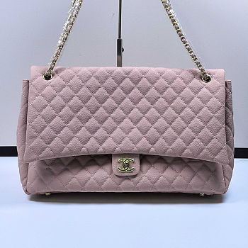 Fortok Chanel XXL Flap Airport Bag Dusty Blush 46x27x13cm 