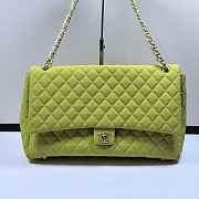 Fortok Chanel XXL Flap Airport Bag Green 46x27x13cm - 1