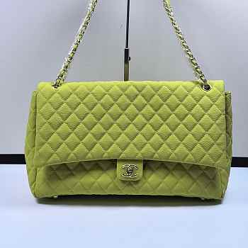 Fortok Chanel XXL Flap Airport Bag Green 46x27x13cm