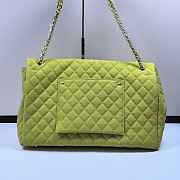 Fortok Chanel XXL Flap Airport Bag Green 46x27x13cm - 3