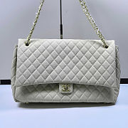 Fortok Chanel XXL Flap Airport Bag White 46x27x13cm - 1