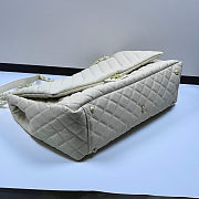 Fortok Chanel XXL Flap Airport Bag White 46x27x13cm - 2
