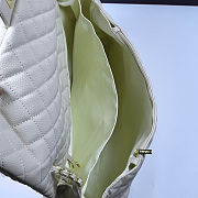 Fortok Chanel XXL Flap Airport Bag White 46x27x13cm - 3