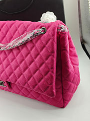 Fortok Chanel XXL Flap Airport Bag Hot Pink Old Silver Hardware 46x27x13cm - 6