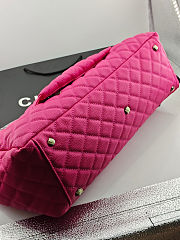 Fortok Chanel XXL Flap Airport Bag Hot Pink Old Silver Hardware 46x27x13cm - 5