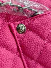 Fortok Chanel XXL Flap Airport Bag Hot Pink Old Silver Hardware 46x27x13cm - 4