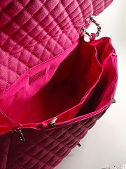 Fortok Chanel XXL Flap Airport Bag Hot Pink Old Silver Hardware 46x27x13cm - 2