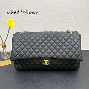 Fortok Chanel XXL Flap Airport Bag Black 46x27x13cm - 1