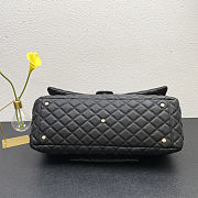 Fortok Chanel XXL Flap Airport Bag Black 46x27x13cm - 4