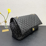 Fortok Chanel XXL Flap Airport Bag Black 46x27x13cm - 5